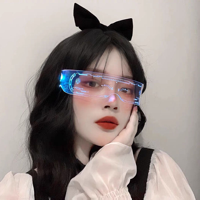 LED Light-Up Glasses – Futuristic Tech Style Flash Glasses for Clubs and Parties