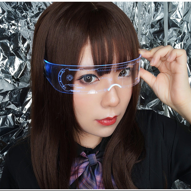 LED Light-Up Glasses – Futuristic Tech Style Flash Glasses for Clubs and Parties