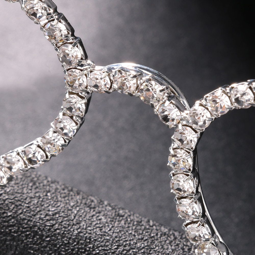 Rhinestone Hoop Eyeglass Frames – Trendy Summer Statement Accessory for Women