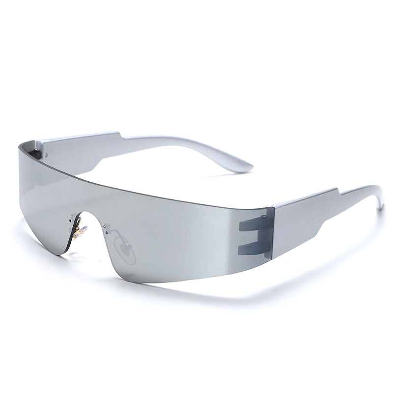 Tech-Inspired One-Piece Sports Sunglasses – Splash-Proof Punk Style Cycling Goggles for Men & Women