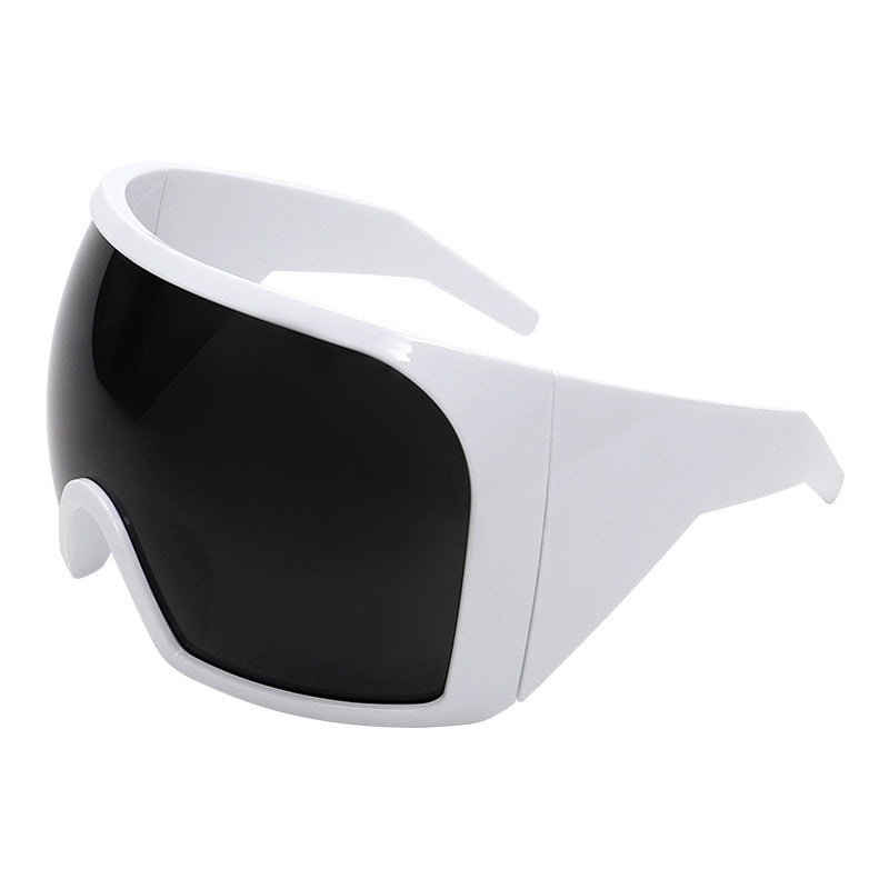 Ultra-Large Tech-Punk Sports Face Mask Goggles – Y2K-Inspired, Trend-Setting All-in-One Protective Eyewear