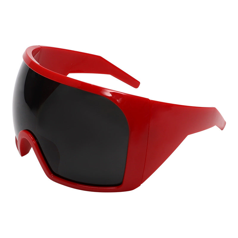 Ultra-Large Tech-Punk Sports Face Mask Goggles – Y2K-Inspired, Trend-Setting All-in-One Protective Eyewear