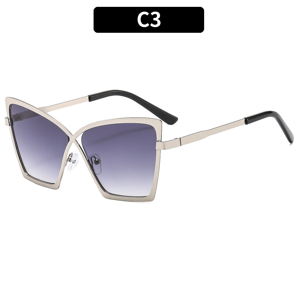 Oversized Metal Blue-Light Blocking Glasses – Trendy Vintage Eyewear Inspired by Street Style
