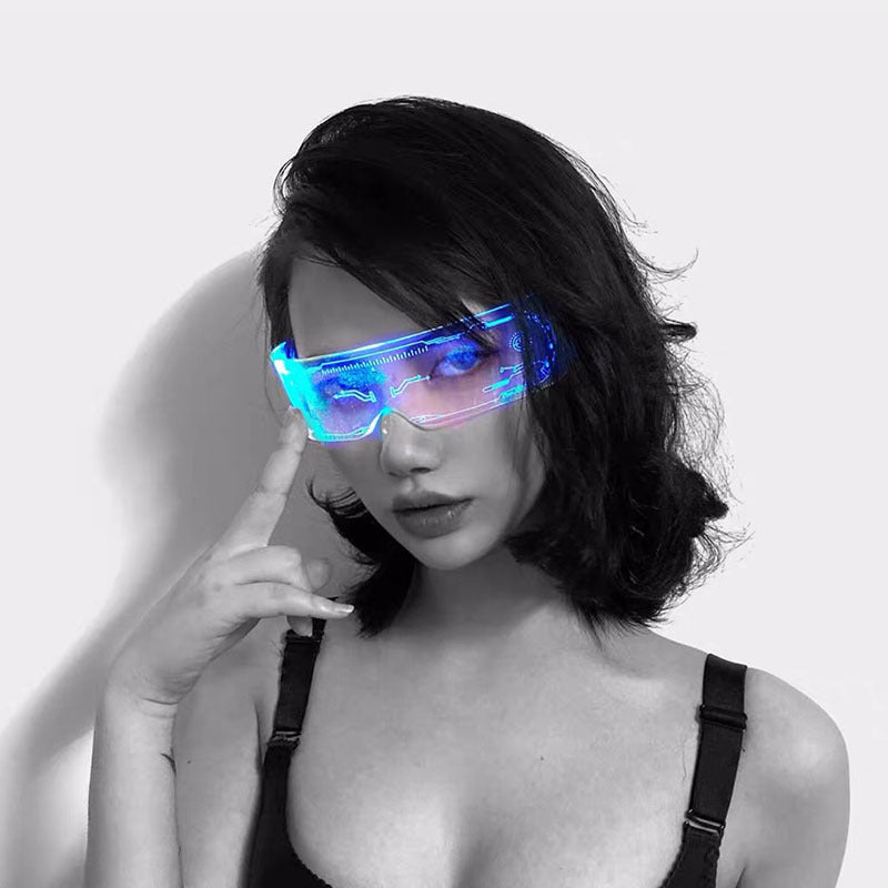 LED Light-Up Glasses – Futuristic Tech Style Flash Glasses for Clubs and Parties
