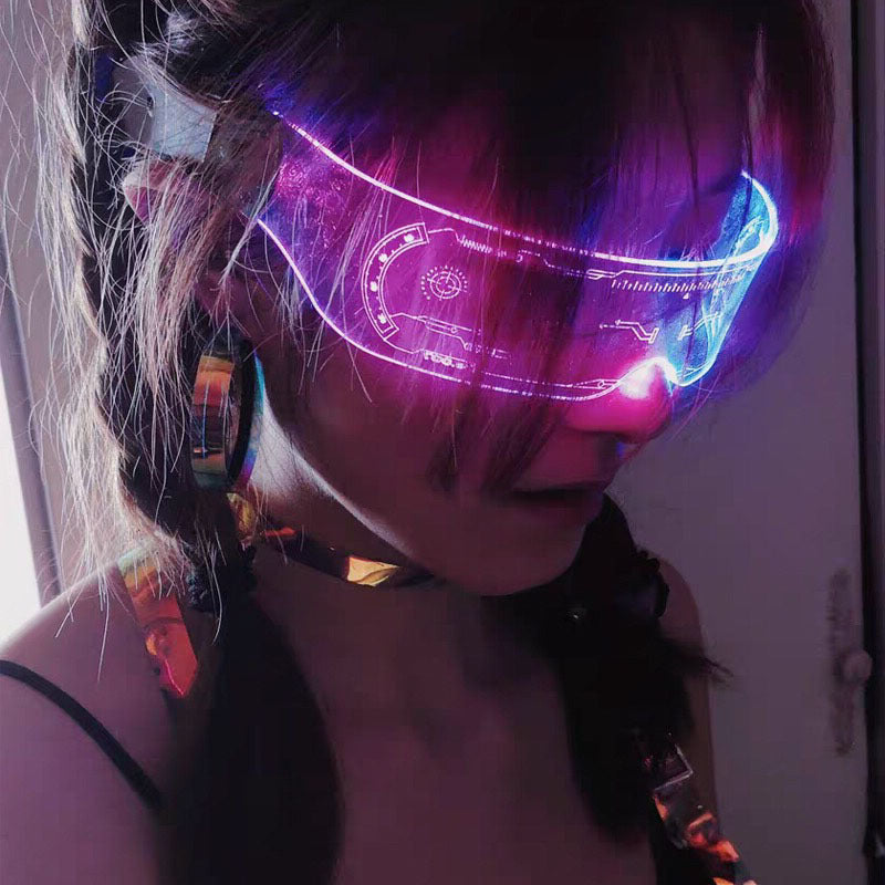 LED Light-Up Glasses – Futuristic Tech Style Flash Glasses for Clubs and Parties