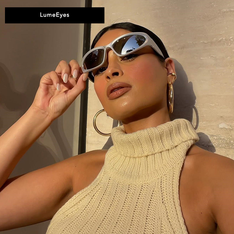 Steampunk Sunglasses for Men & Women – Mirrored Sport Goggles with Colorful Tinted Lenses, Punk Fashion Eyewear