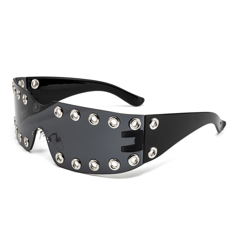 Cyberpunk Full-Coverage Oversized Sunglasses – Unisex Futuristic Party Shades, European & American Fashion Style
