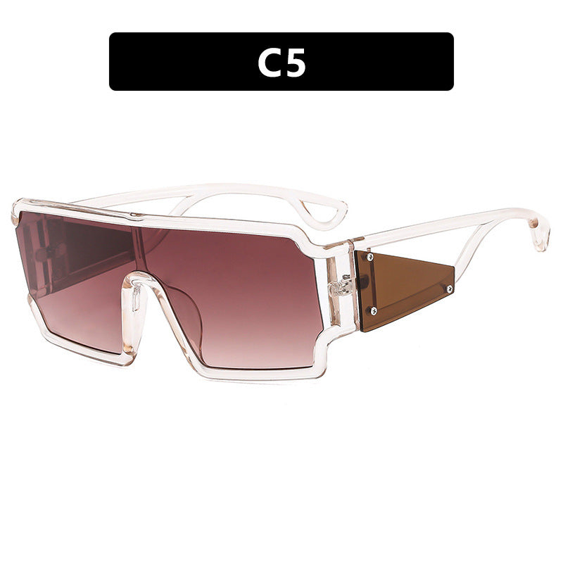 Avant-Garde Square Sunglasses with Cutout Design – Futuristic Statement Shades for Trendy Street Style