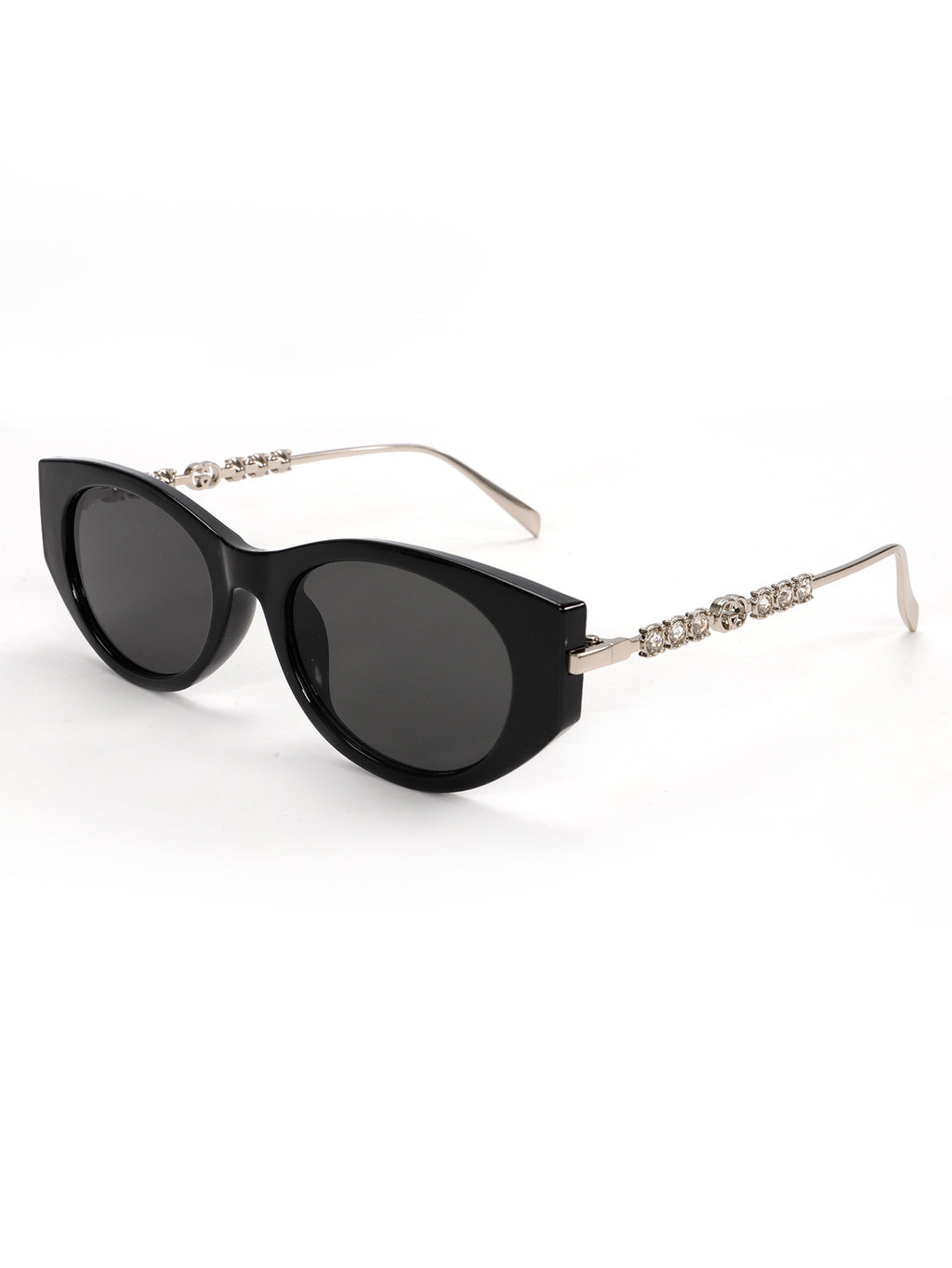 Retro Cat-Eye Sunglasses with Chain Design – Small Frame Fashion Shades for Women