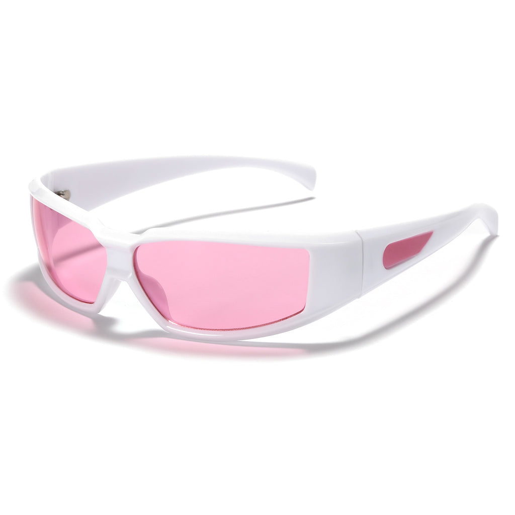 Oversized Y2K Futuristic Sunglasses – Silver Trendy Unisex Shades, INS-Inspired Street Style