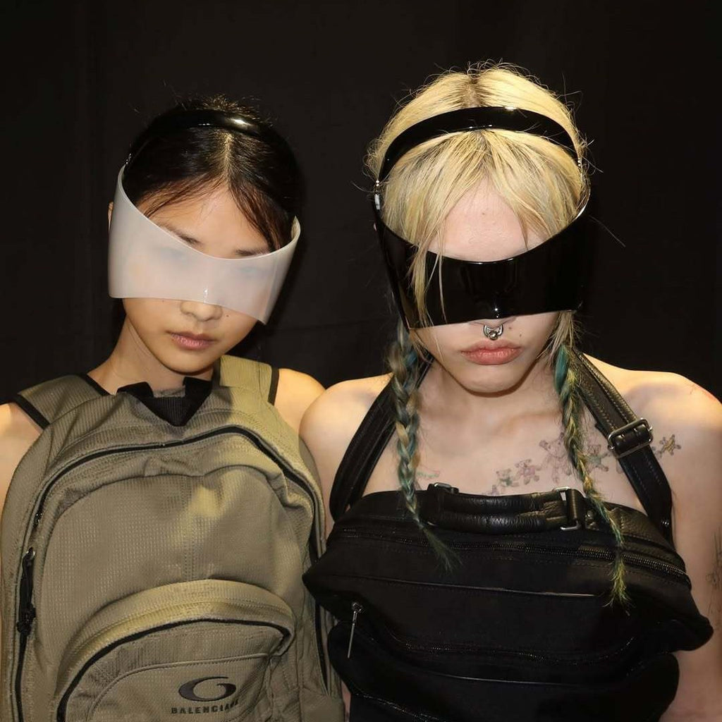 Extra-Large Y-Shaped Futuristic Over-Ear Sunglasses & Fashion Eye Mask