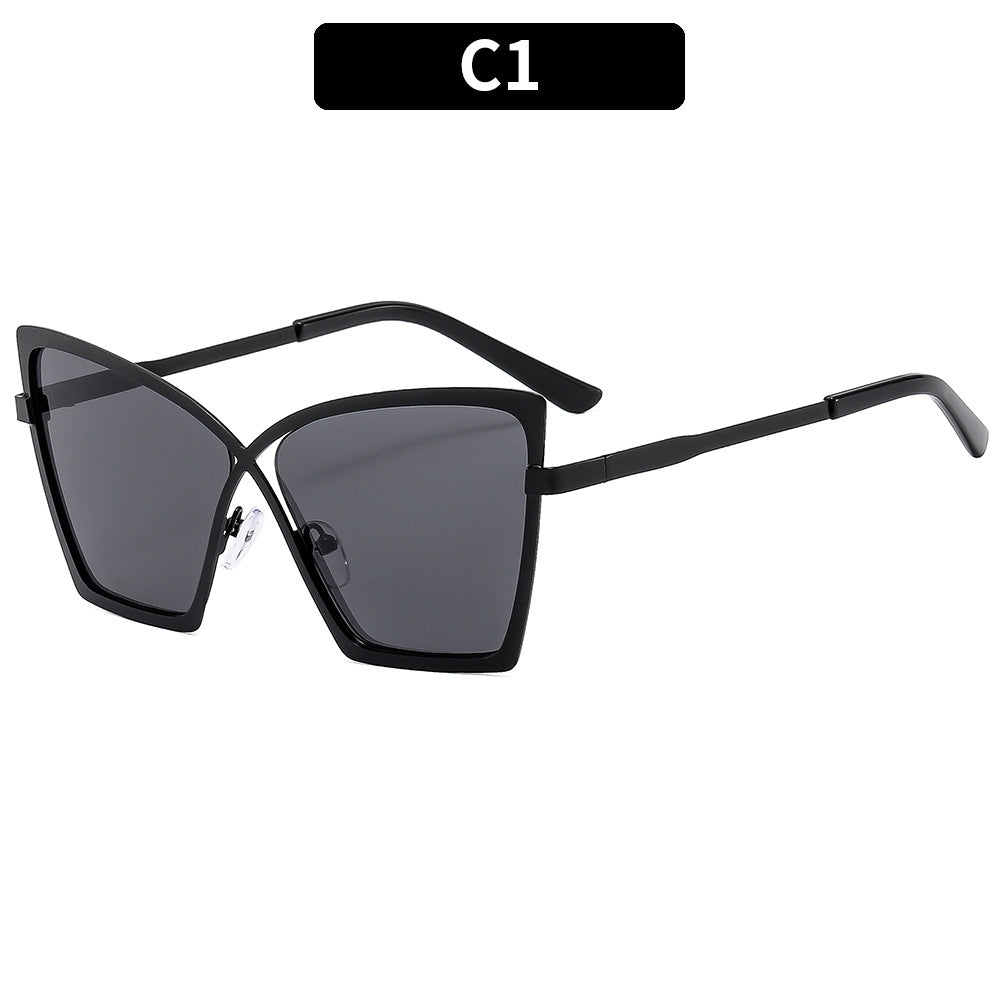 Oversized Metal Blue-Light Blocking Glasses – Trendy Vintage Eyewear Inspired by Street Style