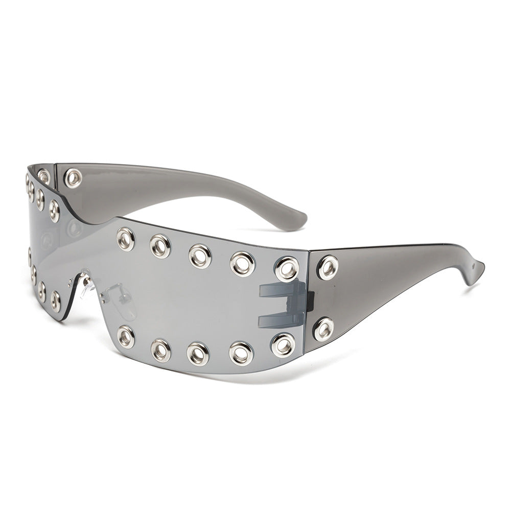 Cyberpunk Full-Coverage Oversized Sunglasses – Unisex Futuristic Party Shades, European & American Fashion Style