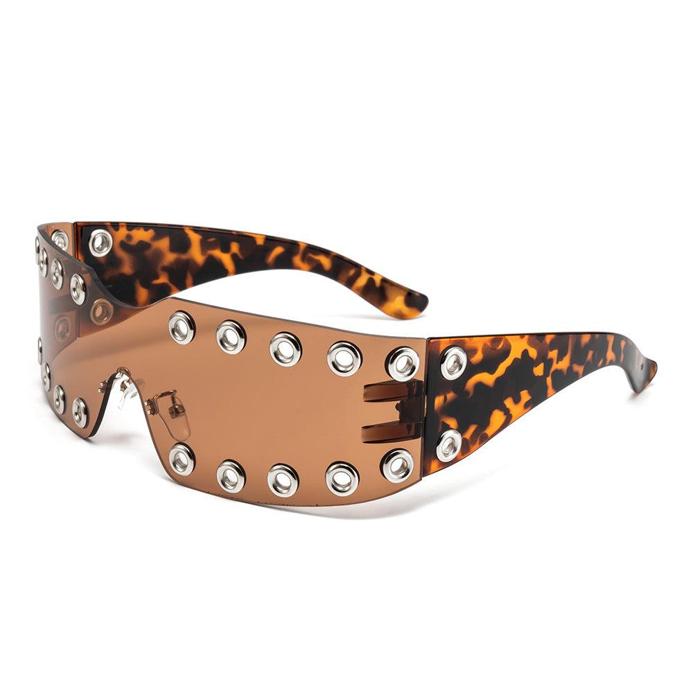 Cyberpunk Full-Coverage Oversized Sunglasses – Unisex Futuristic Party Shades, European & American Fashion Style