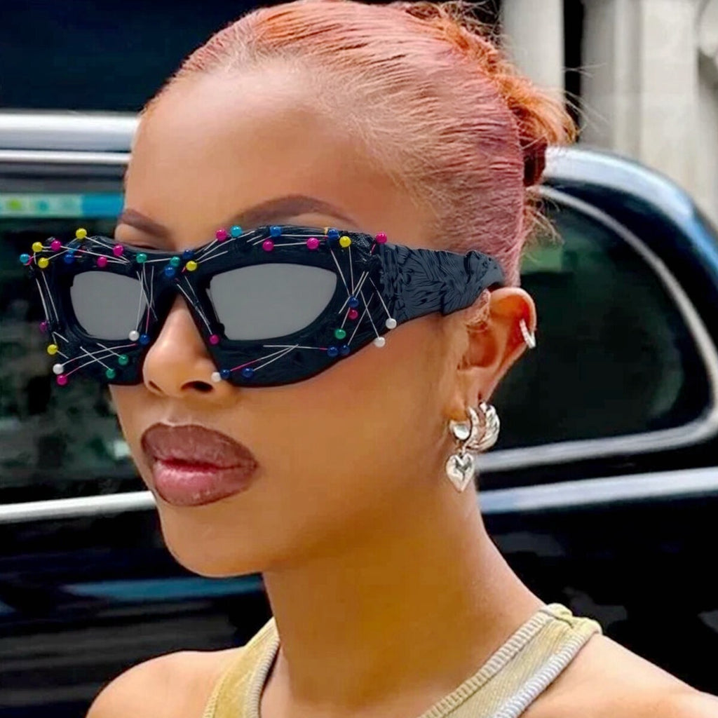 Personalized Studded Sunglasses – Trendy Hip-Hop Punk Fashion Shades