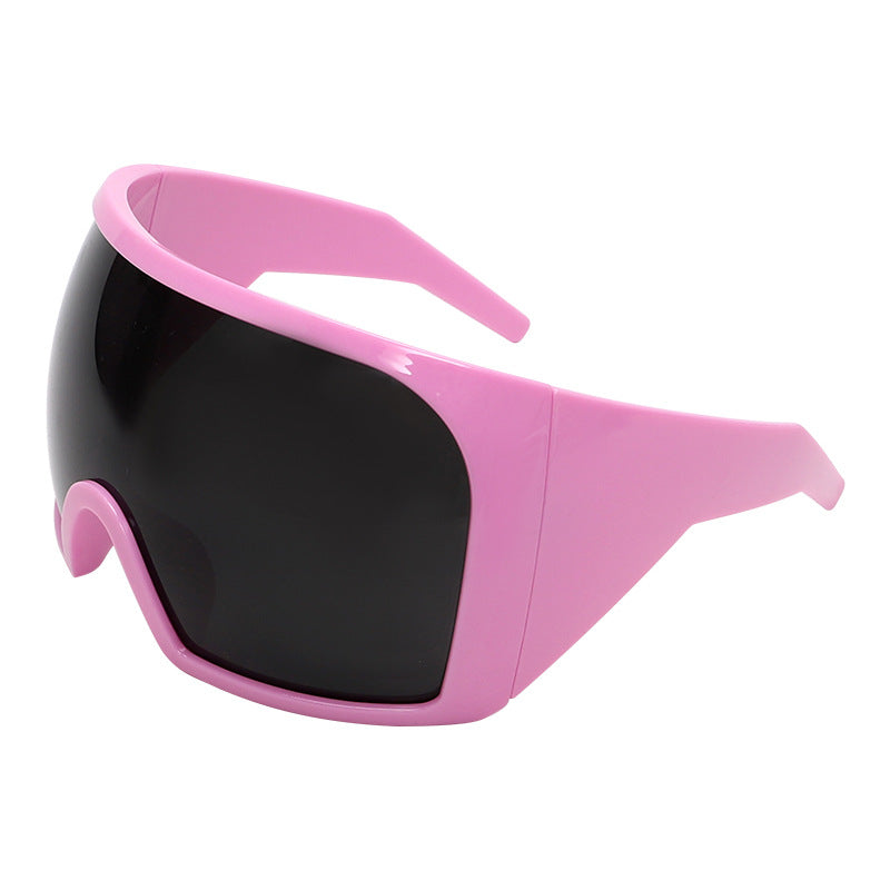 Ultra-Large Tech-Punk Sports Face Mask Goggles – Y2K-Inspired, Trend-Setting All-in-One Protective Eyewear
